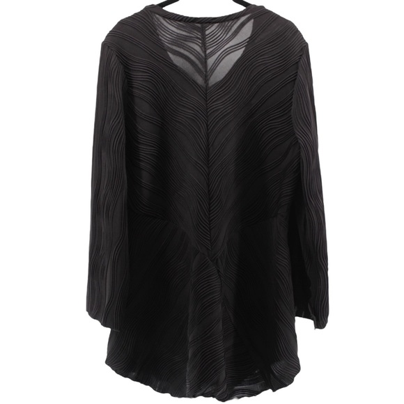 IC by Connie K Black Textured Artsy Whimsigoth Fairy Ethereal Blouse Size L - Picture 6 of 10